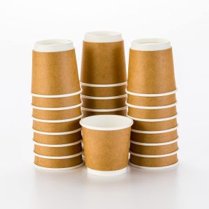 4 Ounce Disposable Cups, Pack of 500 Double Wall Hot Cups – Lids Sold Separately, Rippled Wall and Kraft Paper Insulation, Ideal for Serving Coffee, Hot Chocolate, Tea, and More